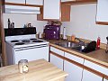A view of the kitchen. 